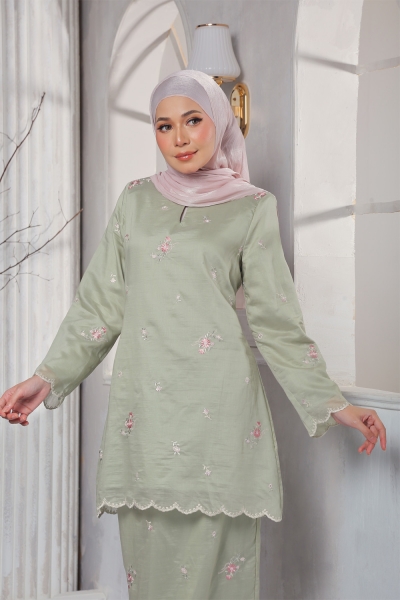 Kurung Myra - Sage Green